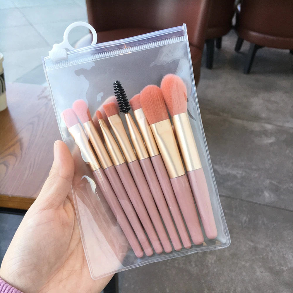 2X Portable Brush Set for Makeup Application (Foundation, Blush, Eyeshadow)