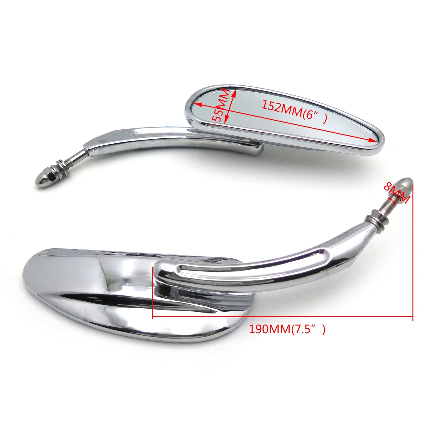 Chrome Mirrors for Harley (1982–Present)