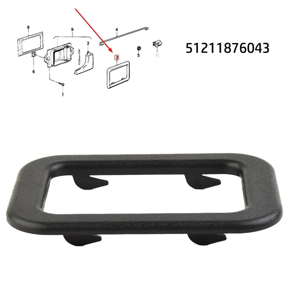 Handle Trim Bezel for BMW (2000–2023) 51211876043 Black