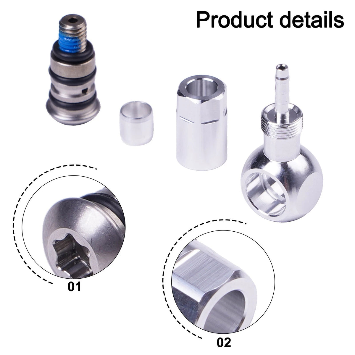 Aluminium Banjo Fitting with M5 Bolt for XOD Disc Brakes