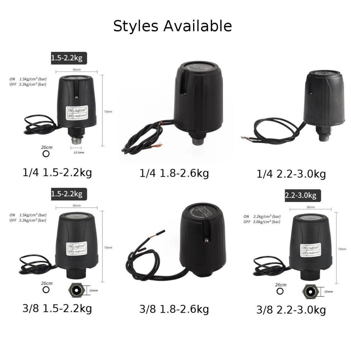 AC220V Pressure Switch for Automatic Pump Controller