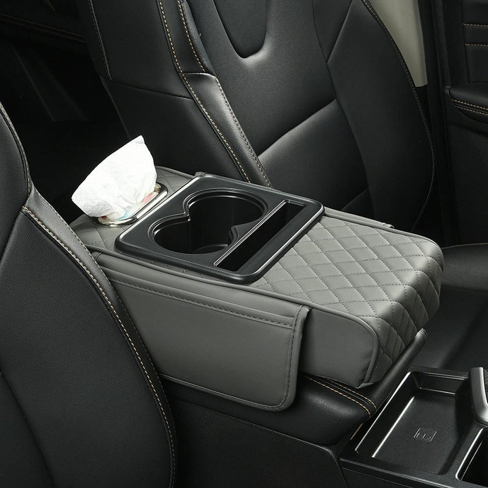Armrest Cushion for Car with Cup Holder (Universal Fit)