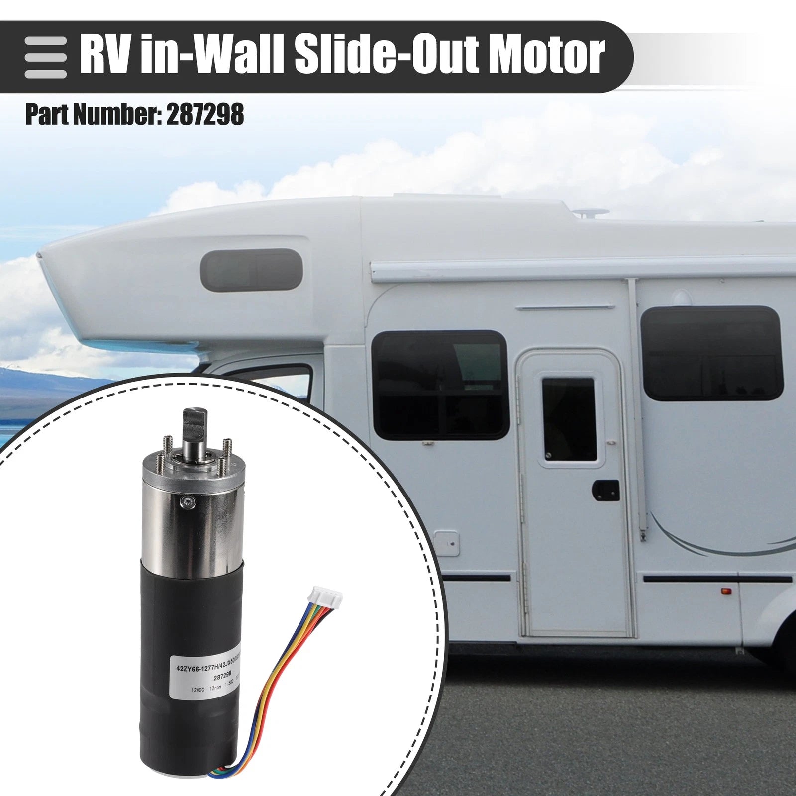 RV Slide-Out Motor Replacement Adjustable for Travel Trailer and Camper (2005–2024)