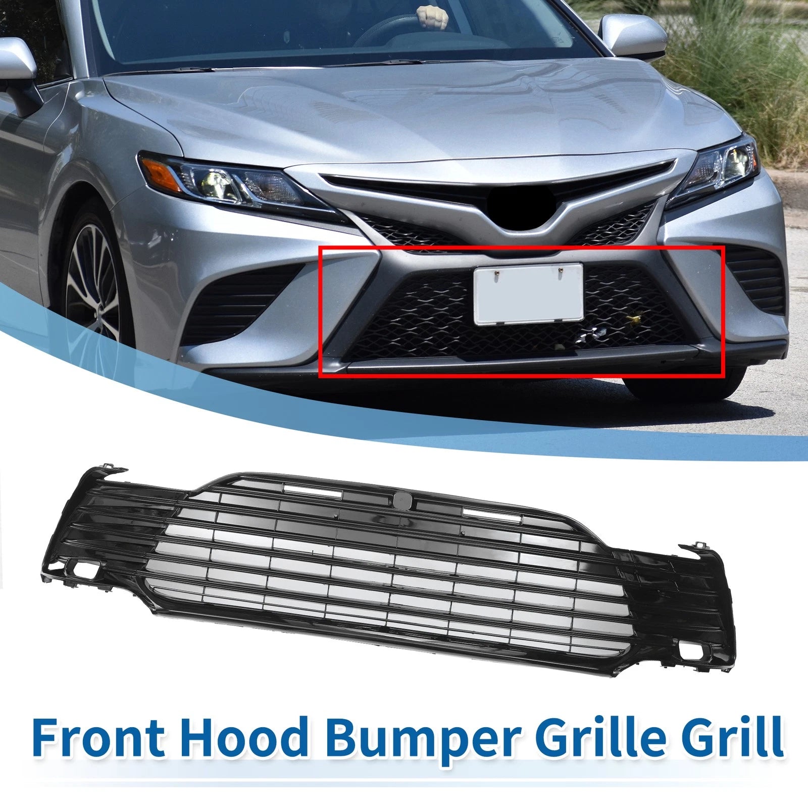 Front Lower Bumper Grille Grill Replacement for Toyota Camry LE (2021–2022)