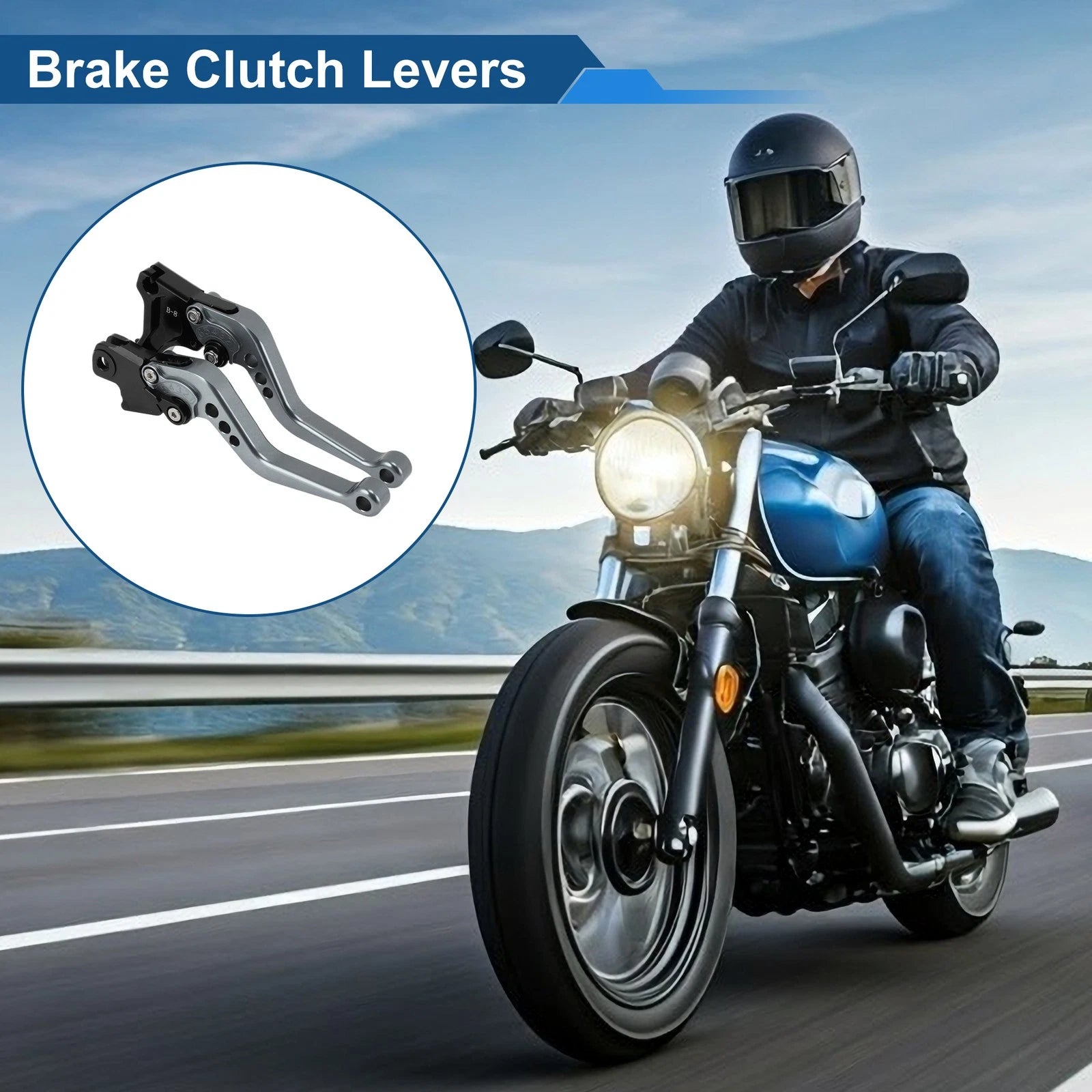 Adjustable Brake Clutch Lever Pair for BMW F650GS (2008–2012) Titanium Tone
