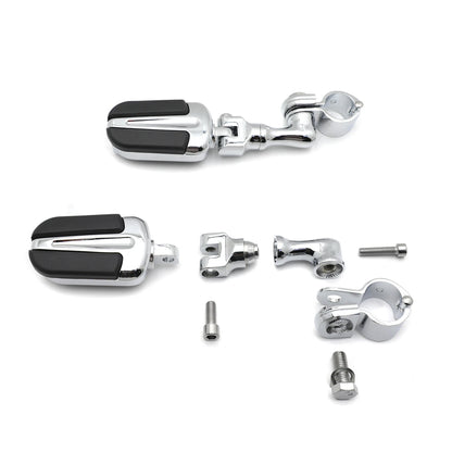 3" Stem Clamp Chrome Slipstream Footpeg 1-1/4" for Yamaha Road Star Warrior (2002)