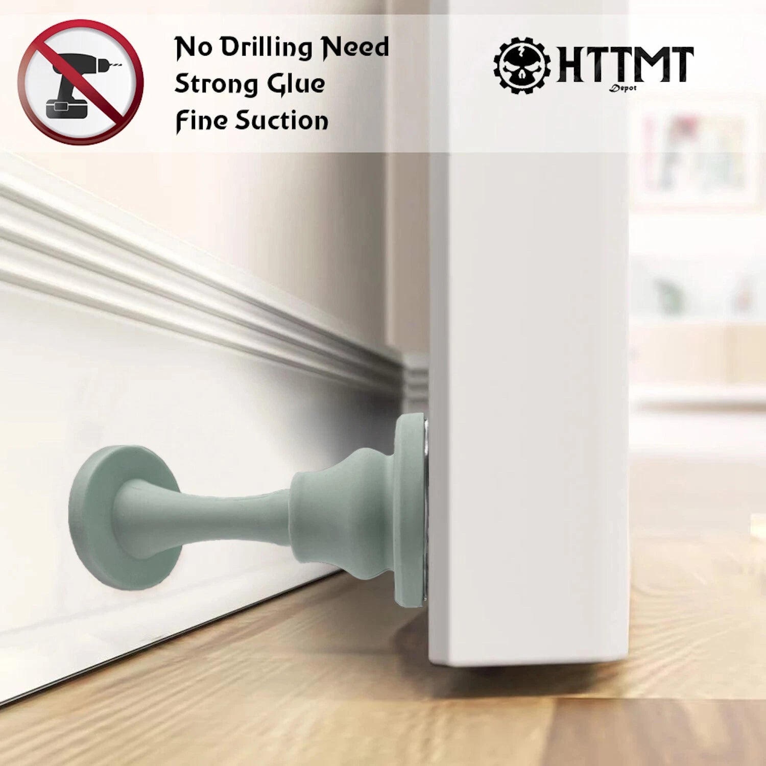 Silicone Door Stopper for Universal Use (Free Self Adhesive)