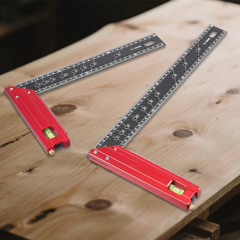 L Shaped Multi Angle Aluminum Measuring Ruler for Woodworking Tasks