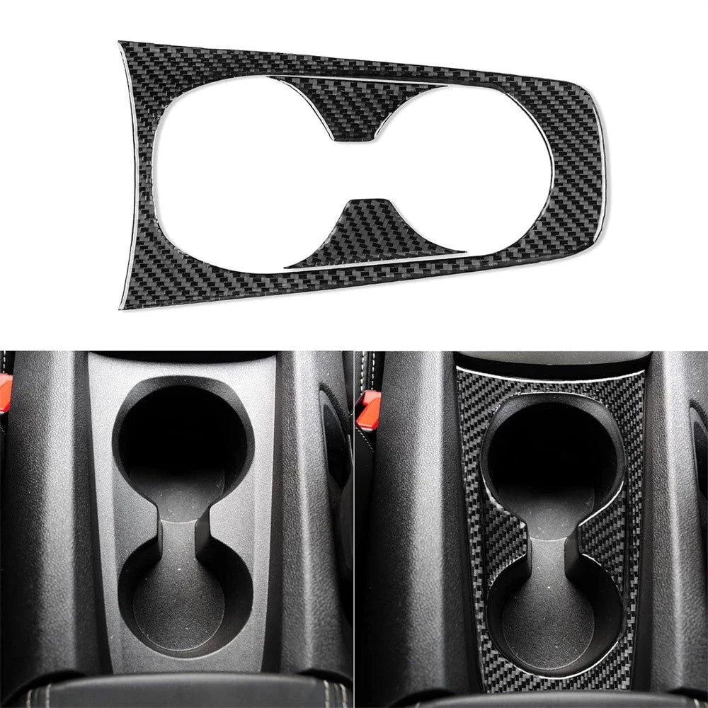Carbon Fiber Front Water Cup Holder Trim for Chevy Camaro (2010–2015)