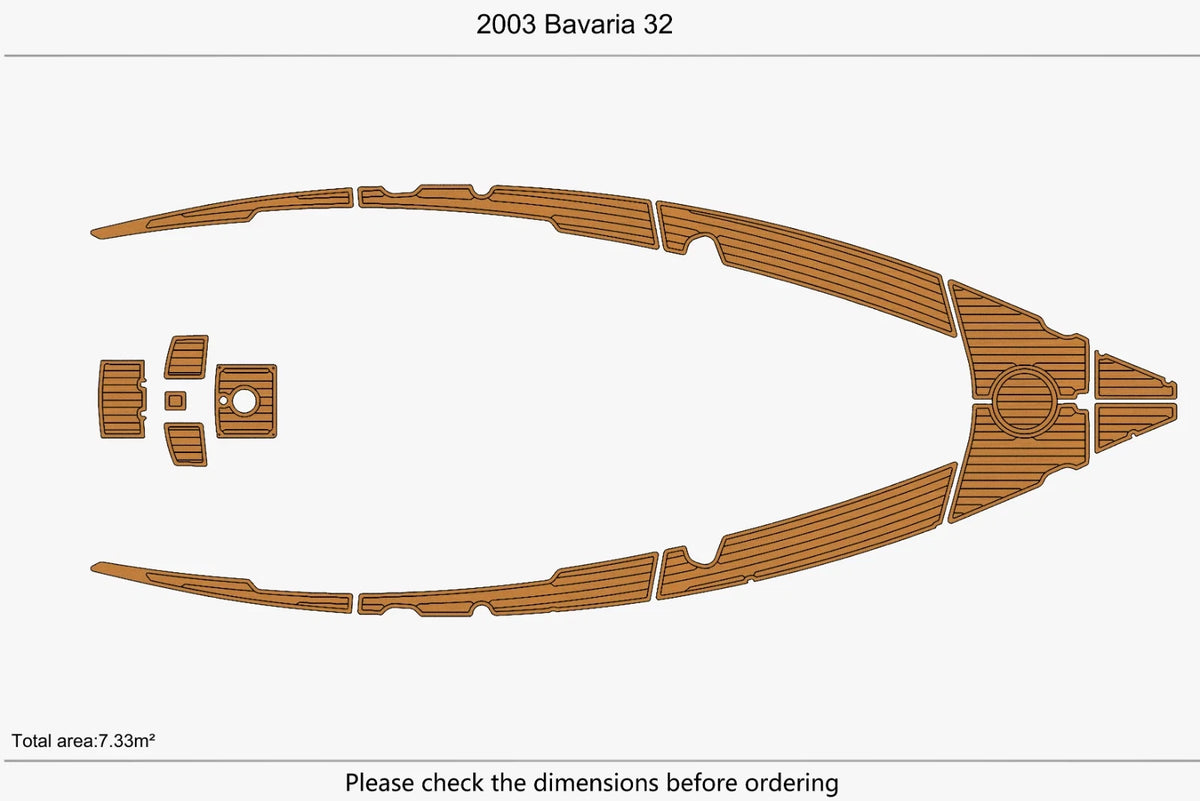 EVA Foam Teak Deck Floor Mat for Bavaria 32 (2003)