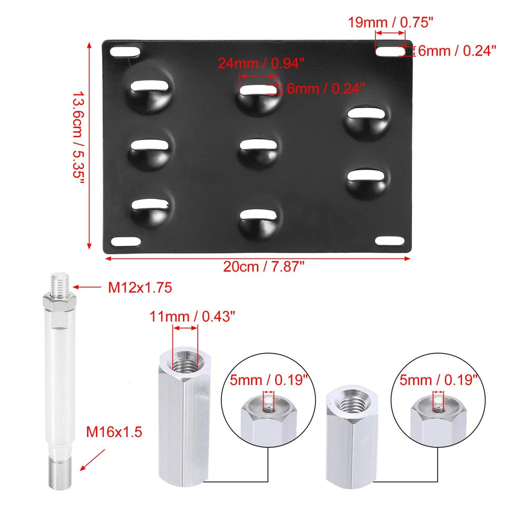 Front Bumper Tow Hook License Plate Mount Bracket Set for Subaru Forester (2014–2020)