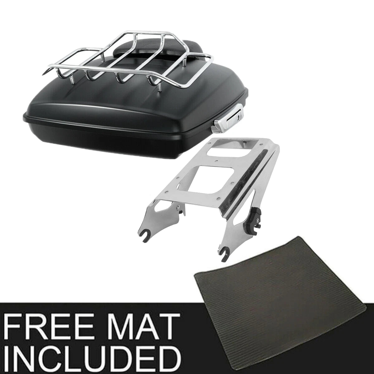 Trunk Backrest Pad Mount Rack for Harley Touring Road King (2009–2013)