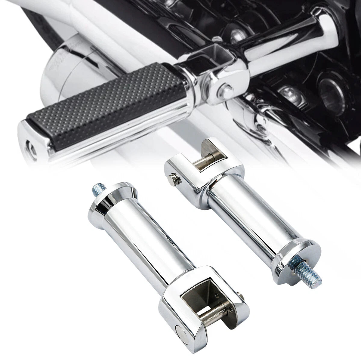 Chrome Passenger Footpeg Support Mount for Harley Softail (2018–2023)