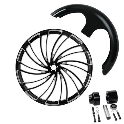 30" Front Wheel Rim Hub Single Disc Fender for Harley Road Glide (2008–2024)