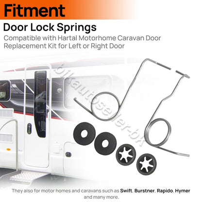 Set of 6 Door Lock Springs with Washer Kit for Hartal Motorhome Caravan
