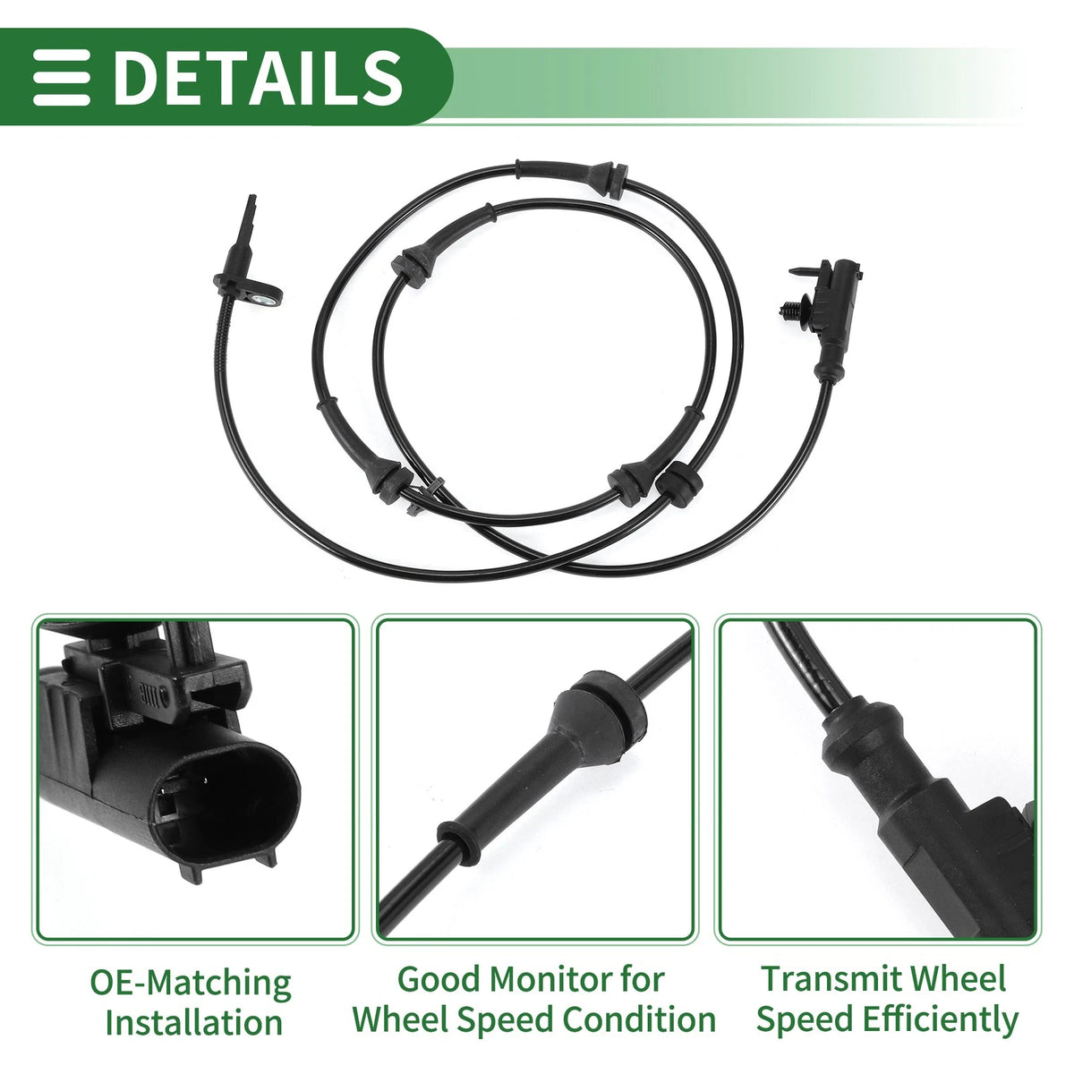 ABS Wheel Speed Sensor No. 479101WW0A for Infiniti FX35 (2008–2010) Front Left Right