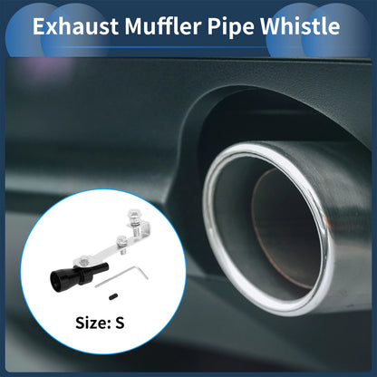 Turbo Sound Exhaust Muffler Pipe Whistle for Universal Vehicles (1 Set)