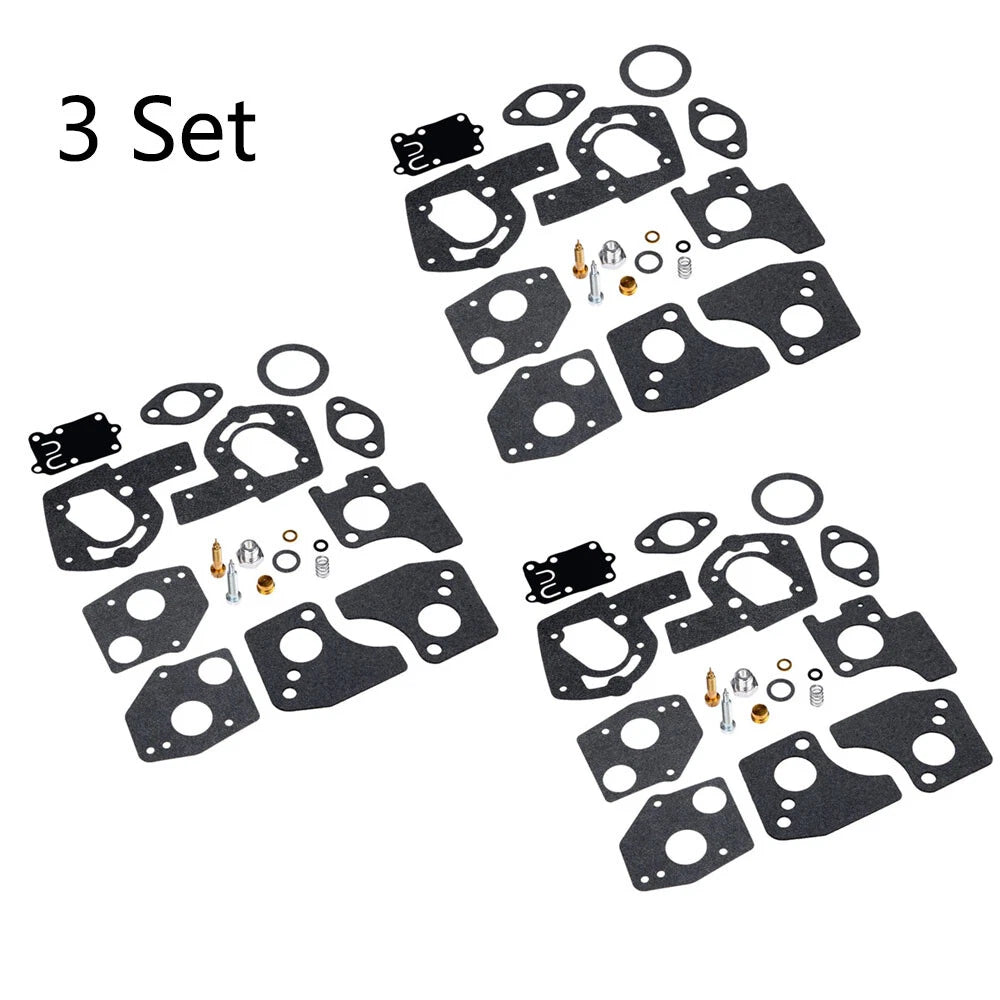 Set of 3 Carburetor Repair Kits for B&S 3HP 4HP 5HP Engines (495606 494624)