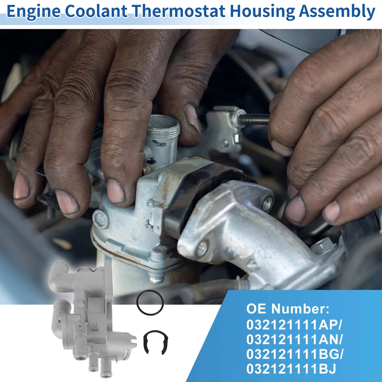 Engine Coolant Thermostat Housing Assembly Replacement for Volkswagen Lupo (2003–2006)