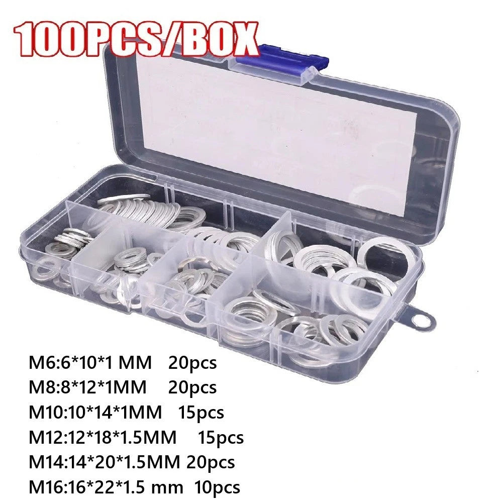 Copper Washer Assortment Set of 50/100/120 Pieces for Various Uses