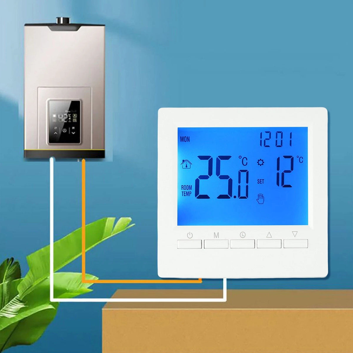 Digital Programmable Thermostat for Room Heating Control