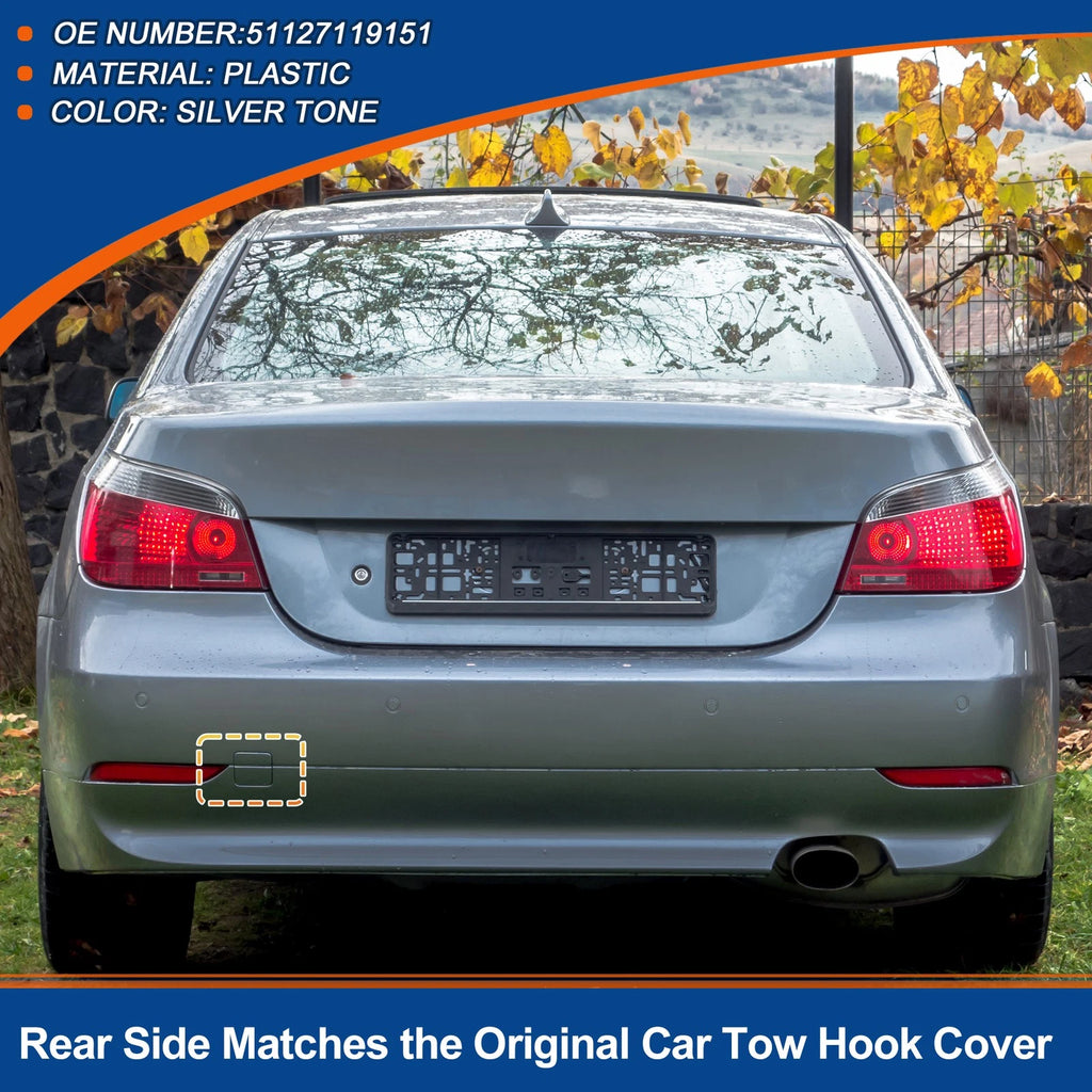 Rear Tow Hook Cover Replacement for BMW 525i 530i (2004–2010)