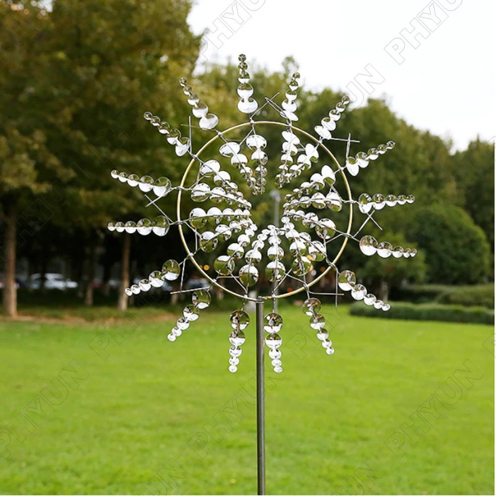 Wind Powered Kinetic Windmill Sculpture for Garden (98cm)