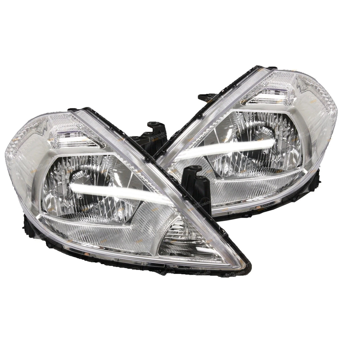 Set of 2 Chrome Headlights for Nissan Tiida C11 (2006–2009) L+R