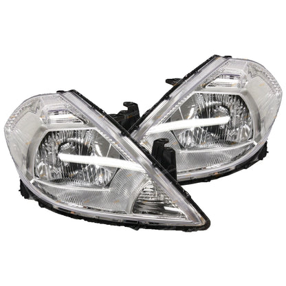 Set of 2 Chrome Headlights for Nissan Tiida C11 (2006–2009) L+R