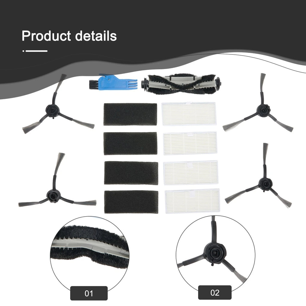 Set of 4 Side Brushes for Robot Vacuum Cleaner (Compatible with )