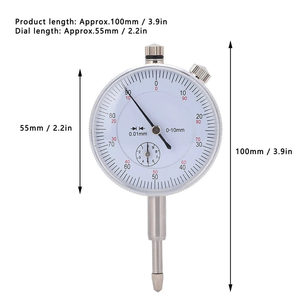 0-10mm Mechanical Indicator for Maintenance Calibration (Aluminum Body)
