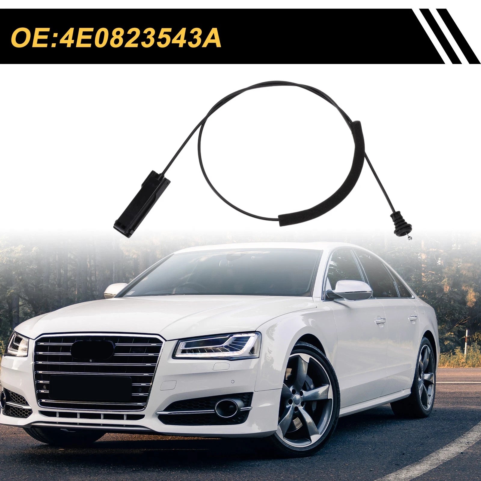 Hood Release Cable No. 4E0823543A for Audi A8/A8 Quattro (2003–2010)