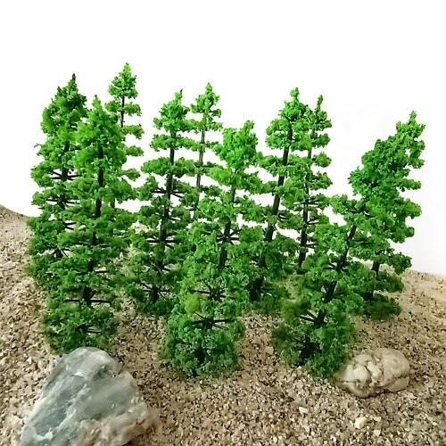 10Pcs Miniature Trees for HO N Scale Railway Scenery
