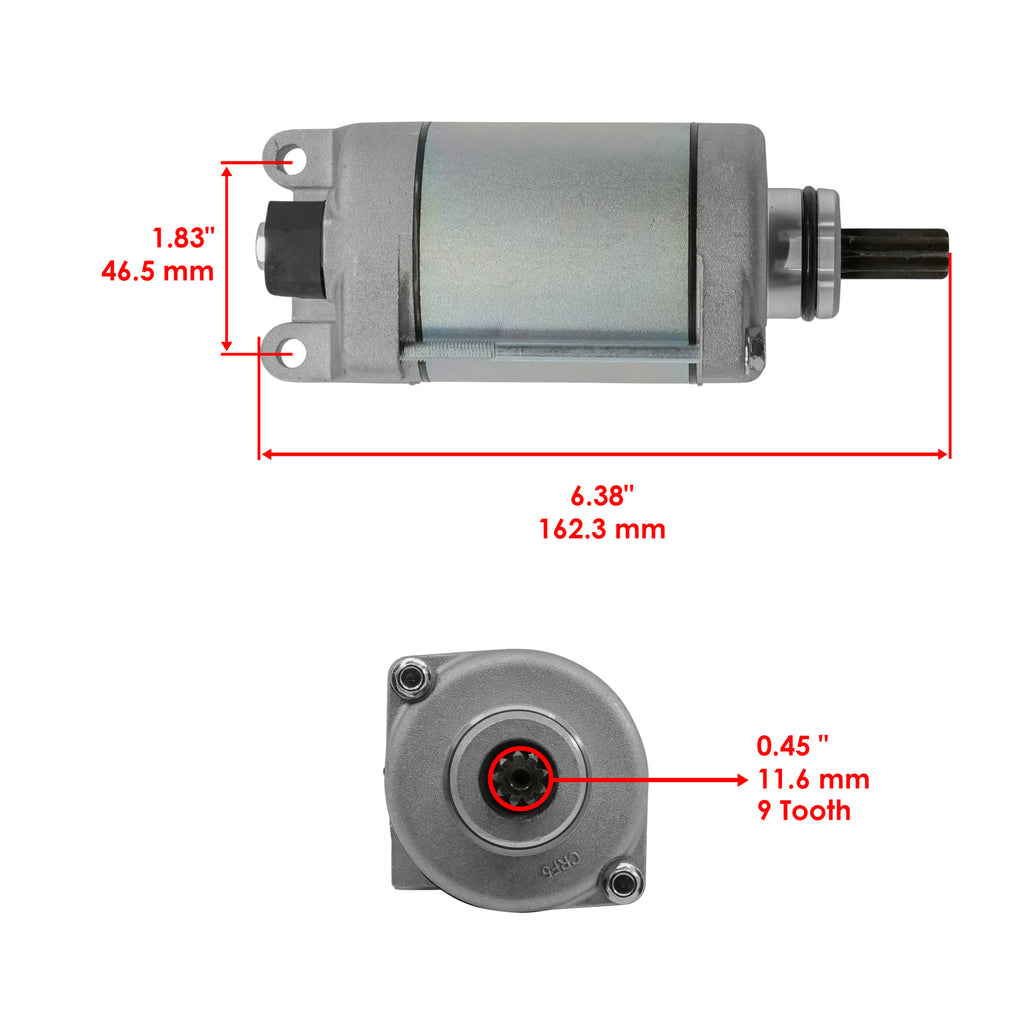 Caltric Starter Motor Replacement for Honda CBR1000S1 S2 (2017–2019)