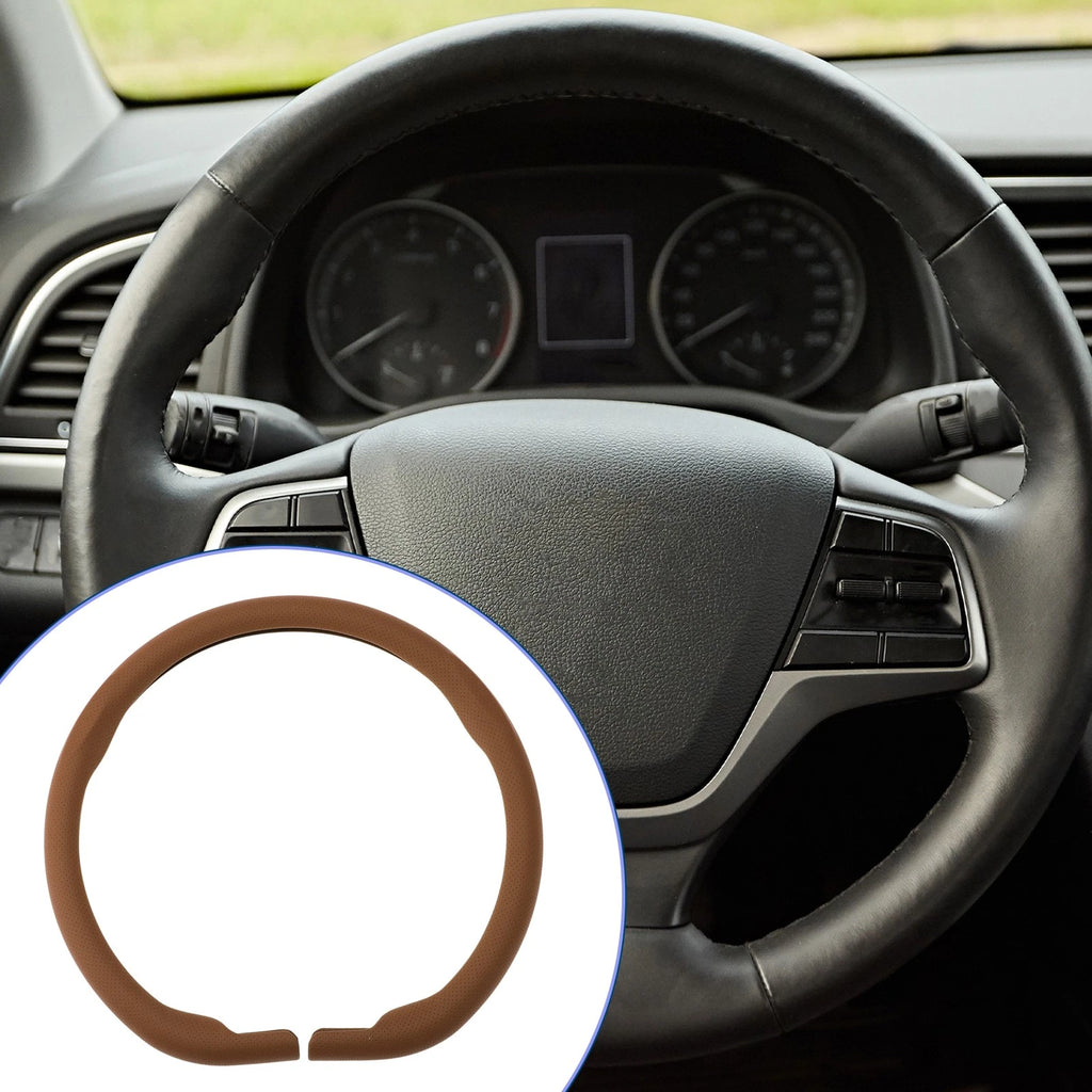 Steering Wheel Cover for Car (14.96", Orange)