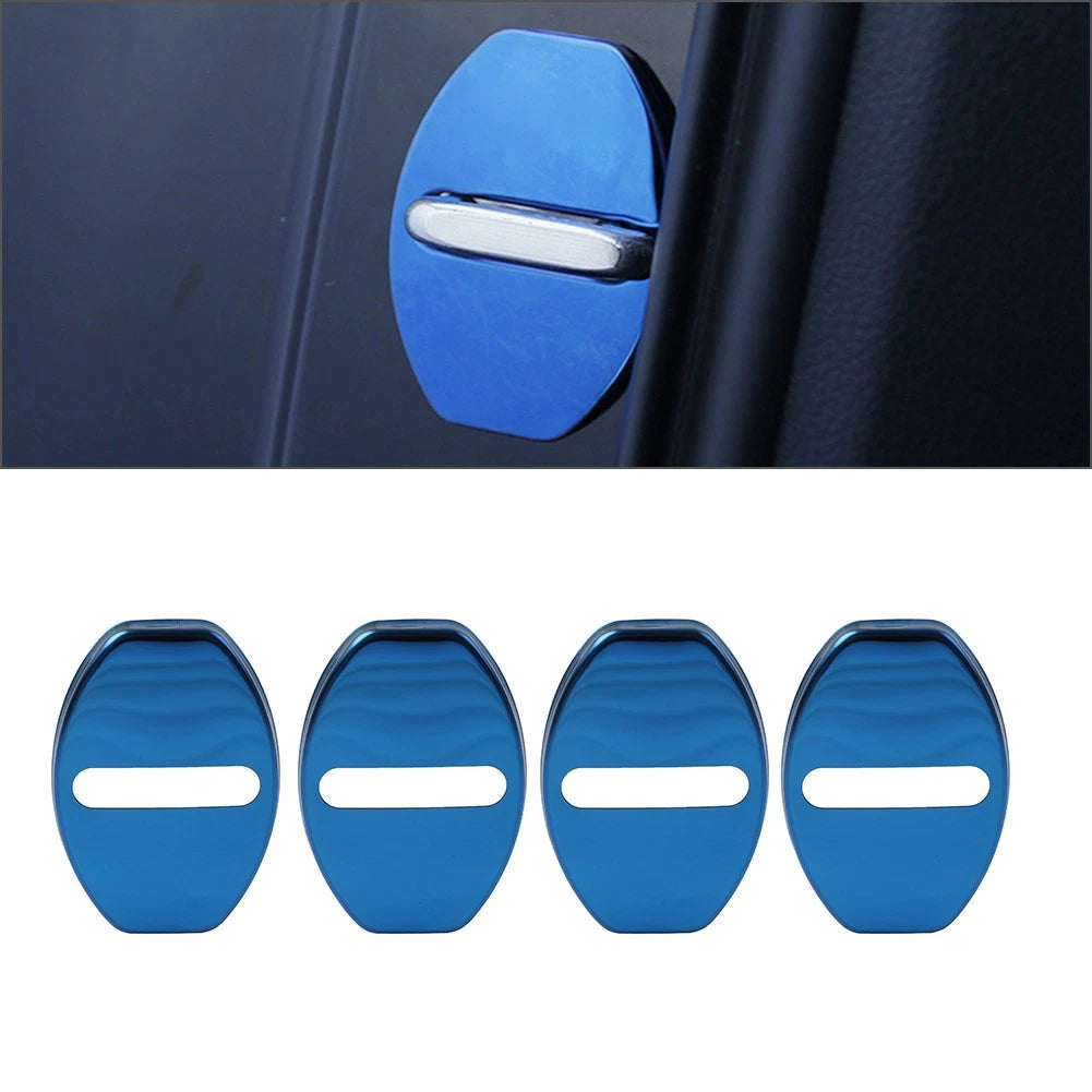 Car Door Lock Protective Cover for Audi A3 A4 TT S3 S4, VW Golf Passat (2010–2023) - Titanium Blue