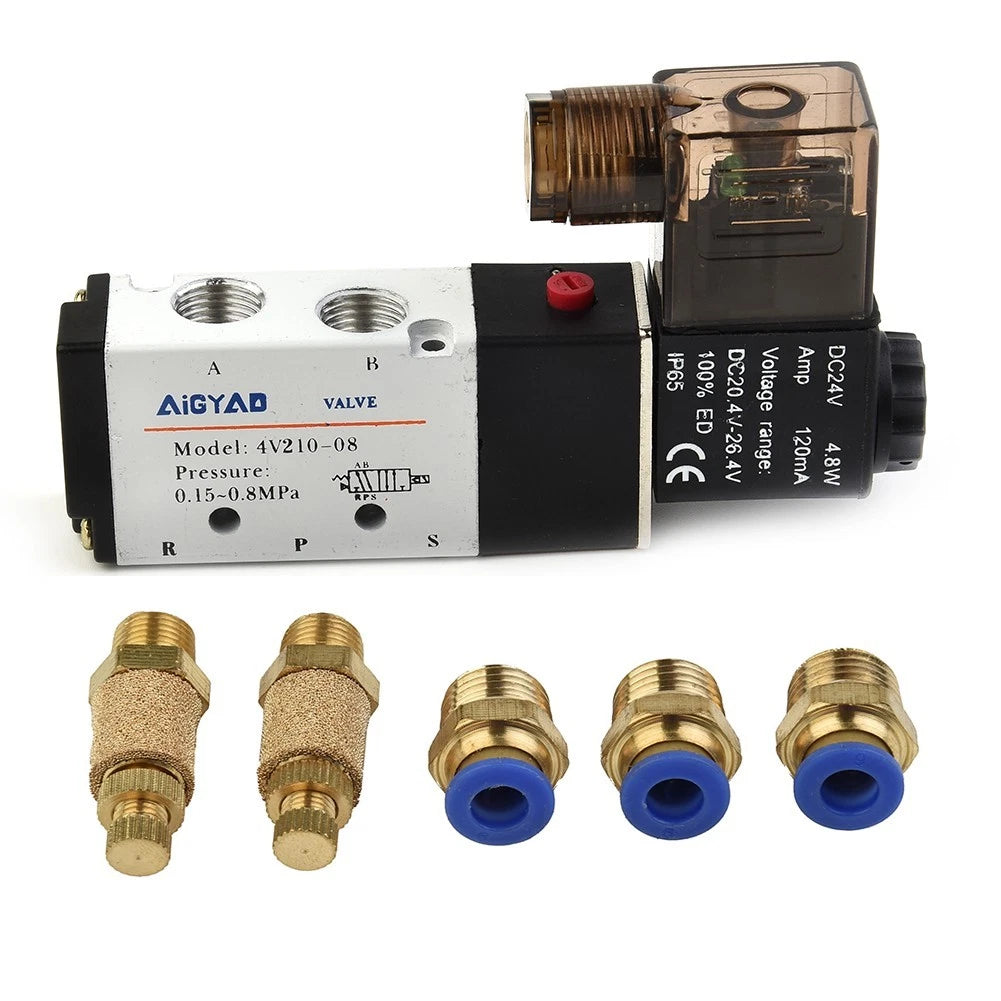 4V210-08 DC24V Solenoid Pneumatic Valve for Automotive Applications