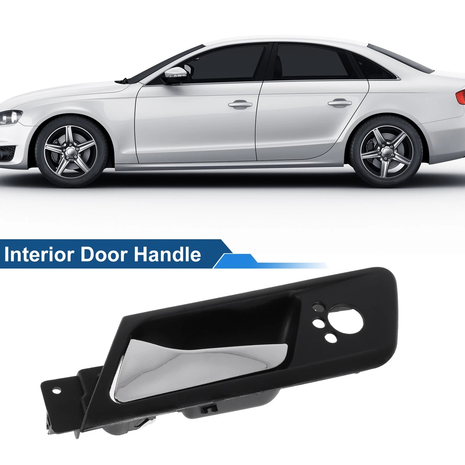 Front Passenger Side Interior Door Handle for VW Bora (2008–2012) Black Chrome