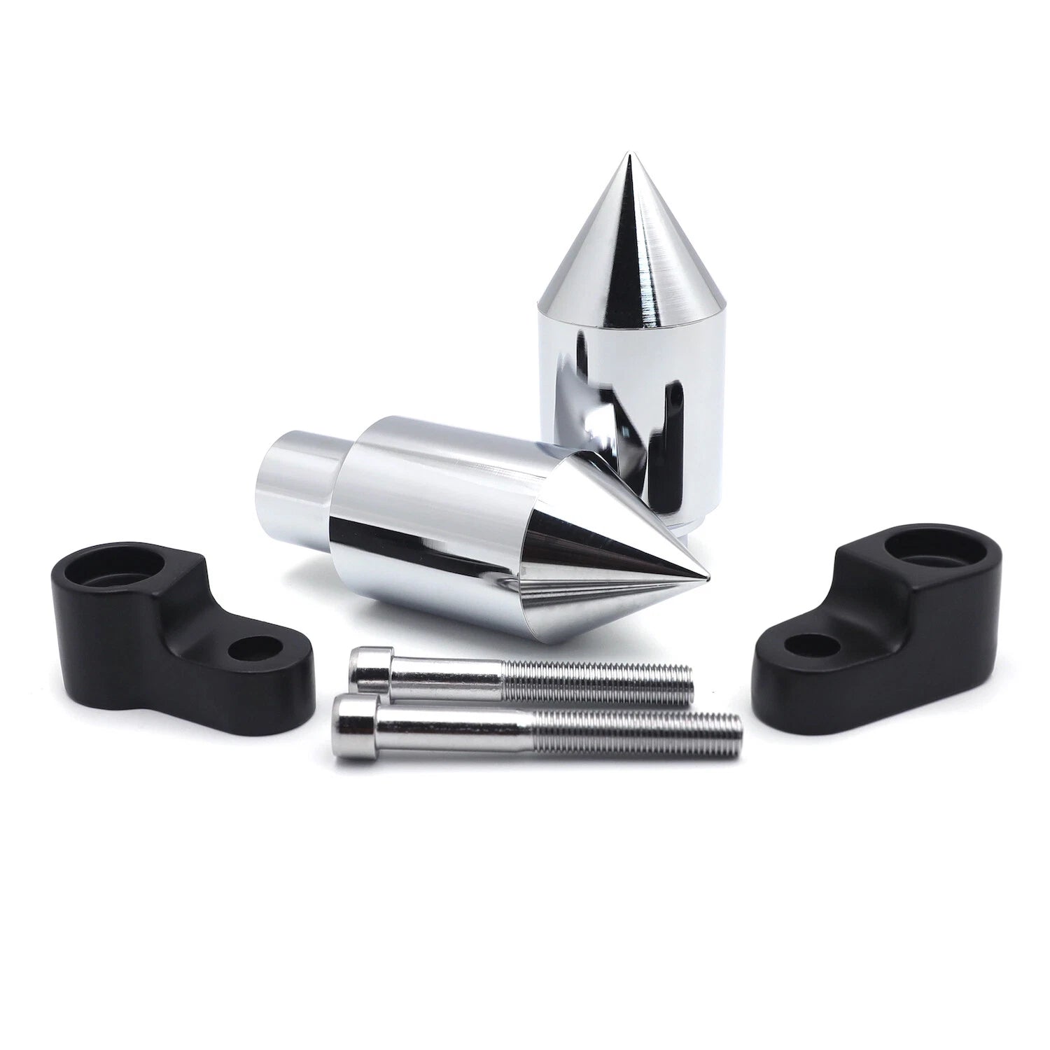 Chrome Spike Frame Slider Crash Protector for Honda CBR 600RR (2007–2008)