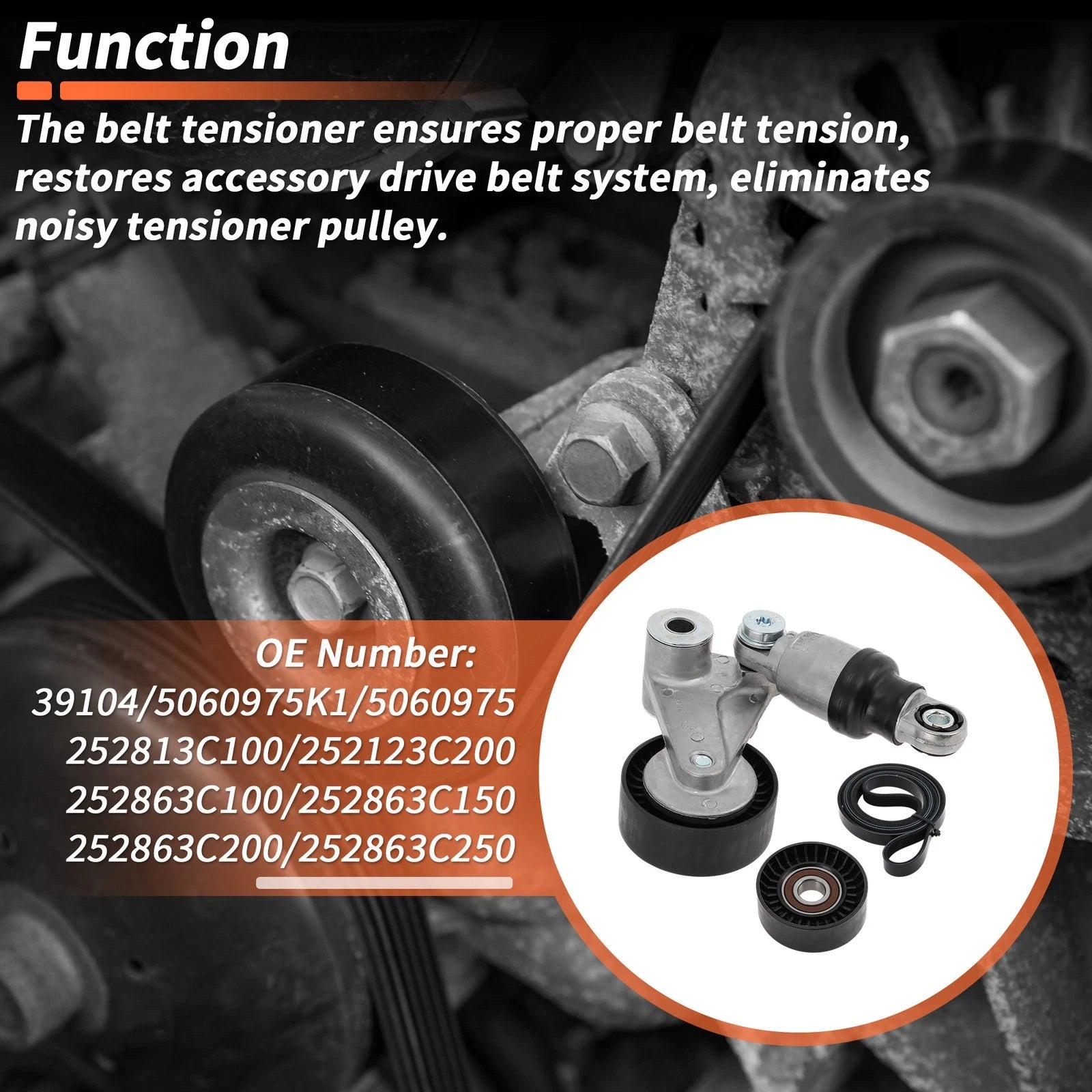 Set Drive Belt Tensioner Kit for Hyundai Azera (2006–2011)
