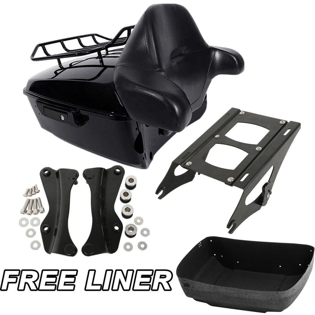 Trunk Backrest Pad Mount Rack for Harley Touring (2014–Present)