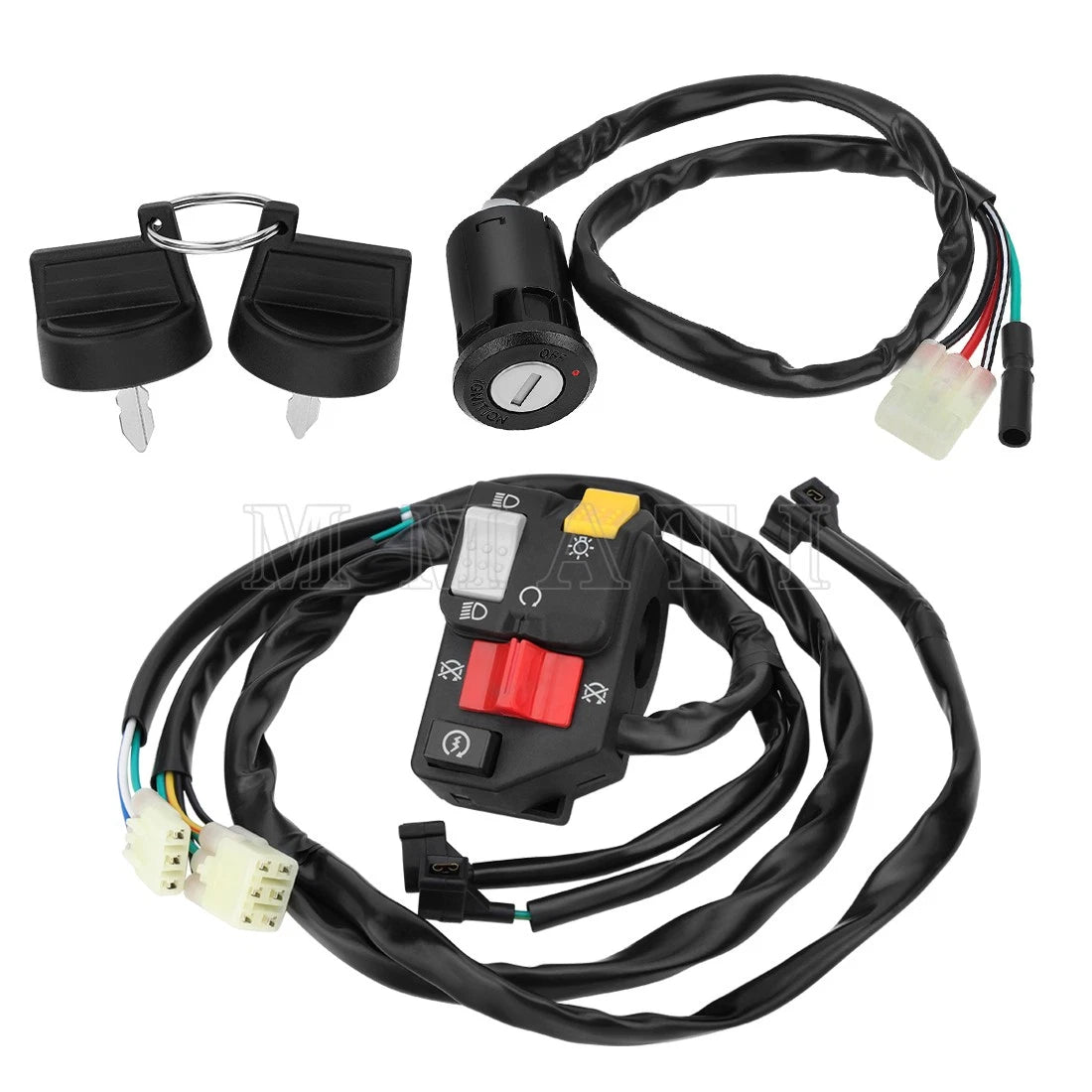 Left Handlebar Kill Switch & Key Switch for Honda Recon 250 TRX250TM (2007–2020)
