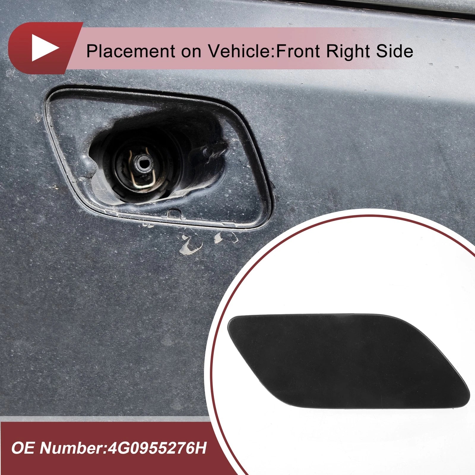 Front Right Washer Nozzle Cover Cap for Audi A6 (C7) 2015–2018