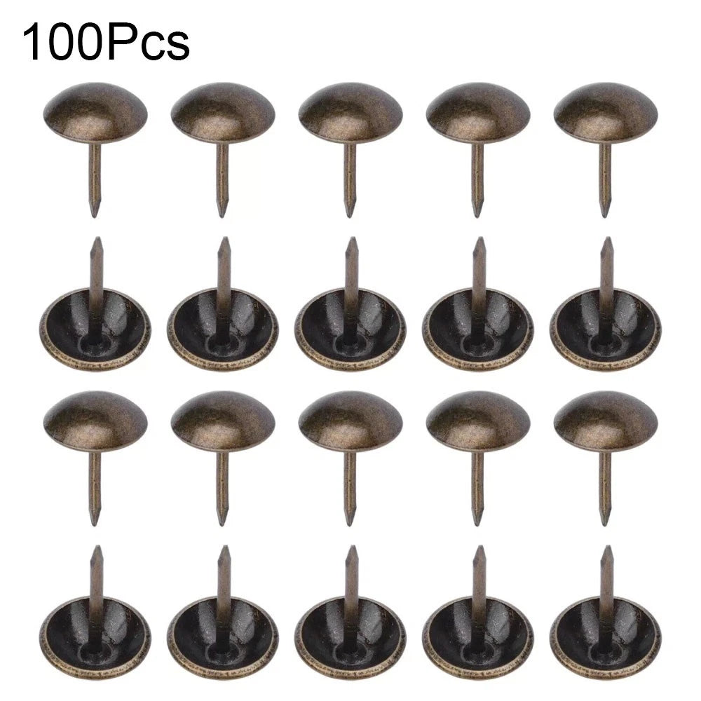 100pcs Upholstery Nail Tacks for Furniture, Jewelry Box, Sofa (13x16mm)