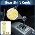 Crystal Shift Knob with 2 Adapters for Universal Fit (15cm, Yellow)