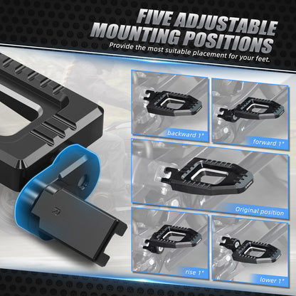 Adjustable Larger Rider Footpegs for Harley Softail Standard FXST (2020–2023)