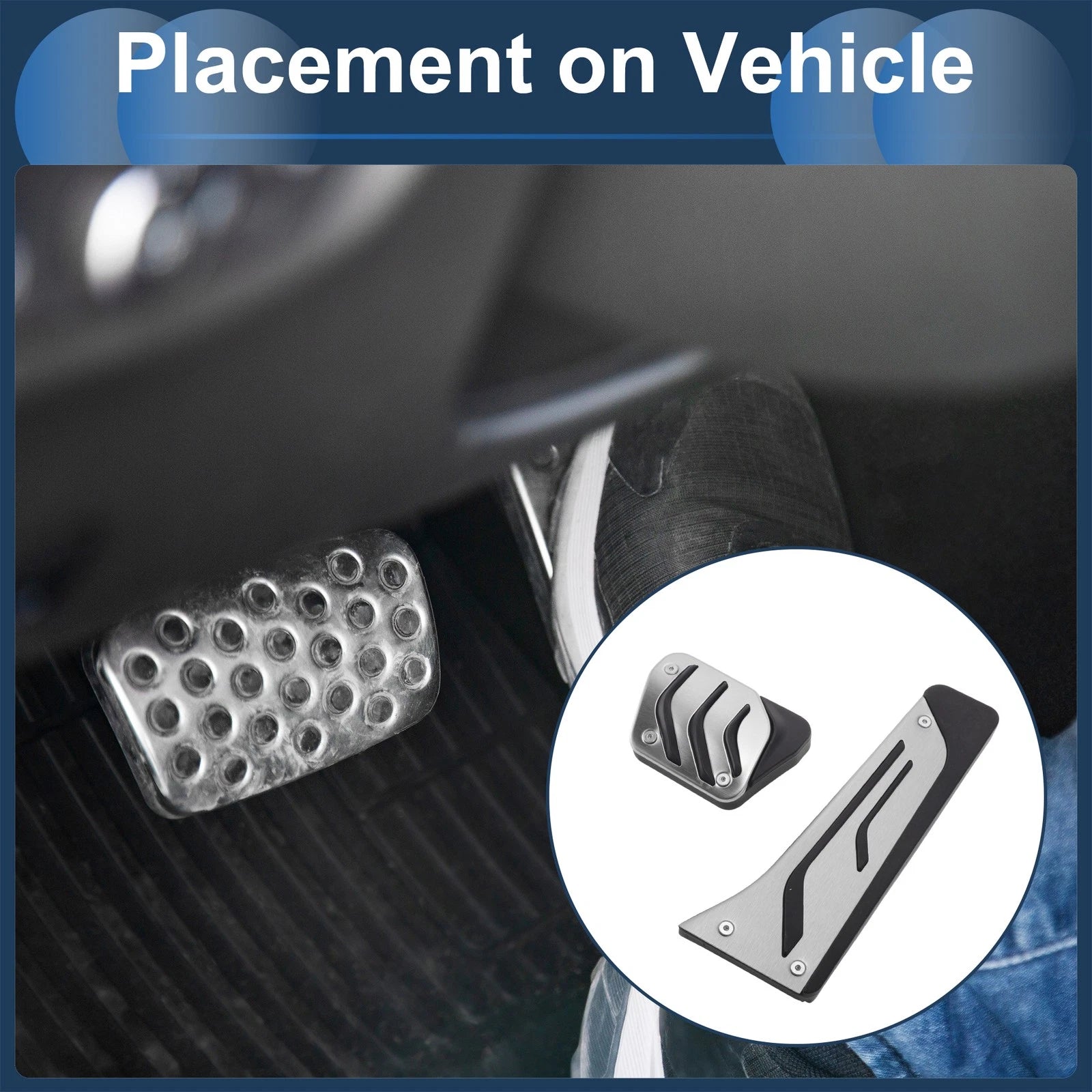 2 Pcs Automatic Foot Accelerator Pedal Covers for BMW 5 Series E60 (2004–2010)