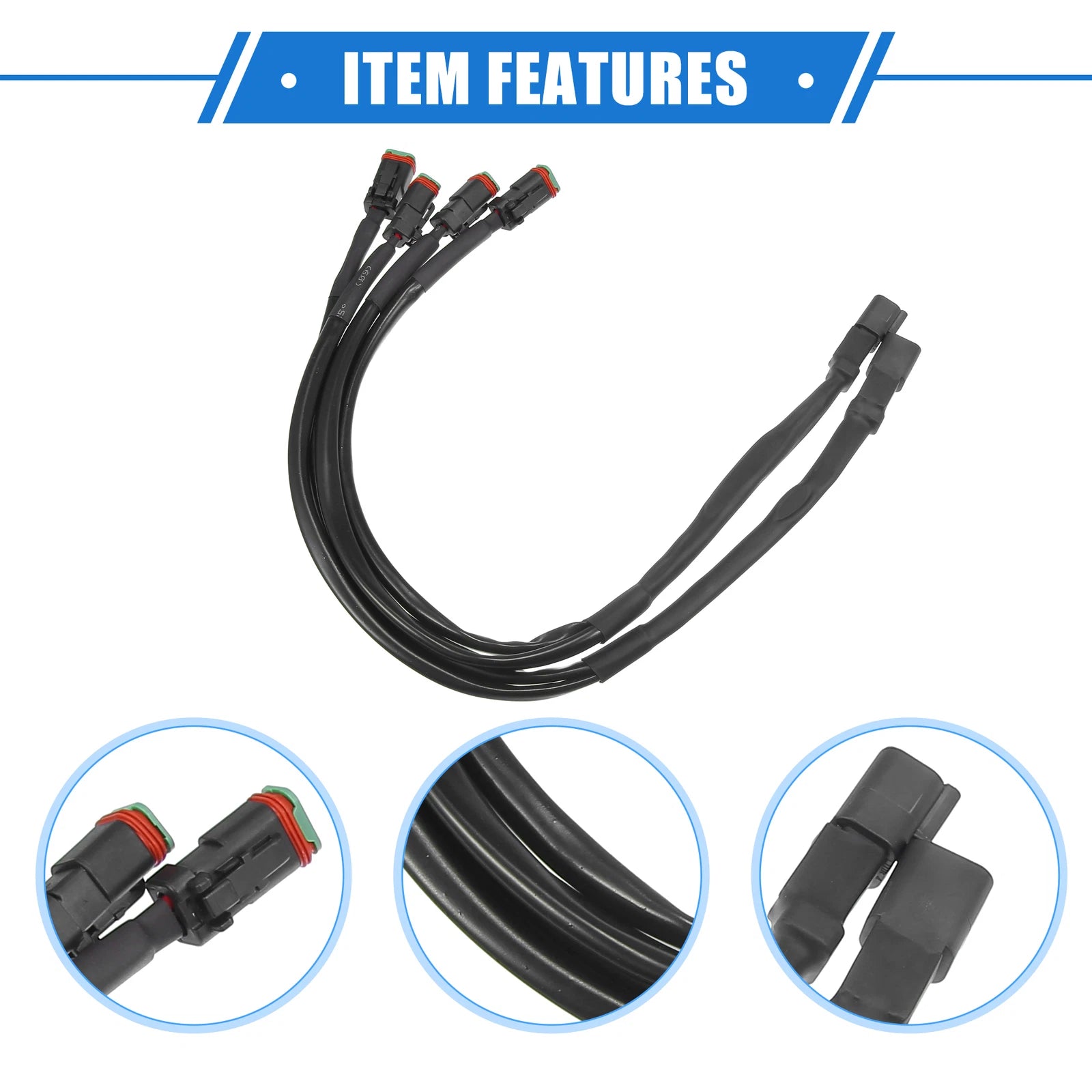 2X DTM Female Connector Socket for LED Wiring for Car (Compatible Models)