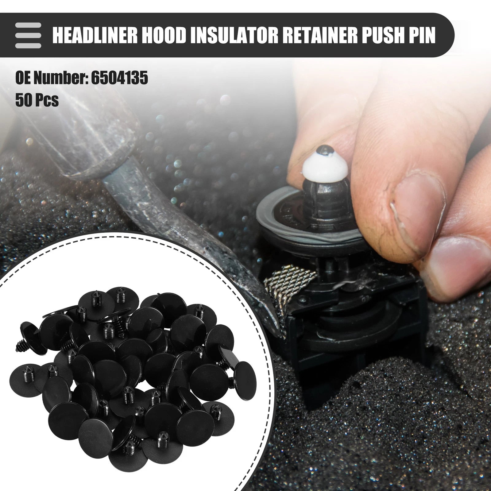 Headliner Hood Insulator Retainer Push Pin Clip Kit for Dodge (1968–1980)