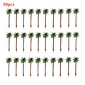 50pcs Coconut Palm Trees for Train Railway Diorama Landscape